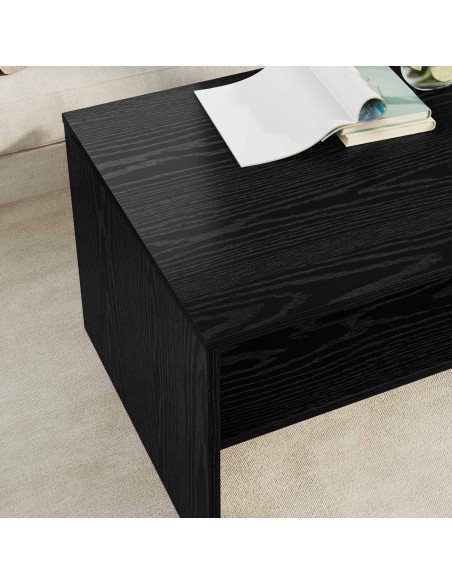 Tavolino da salotto Rovere Nero 80 x 50 x 40 cm