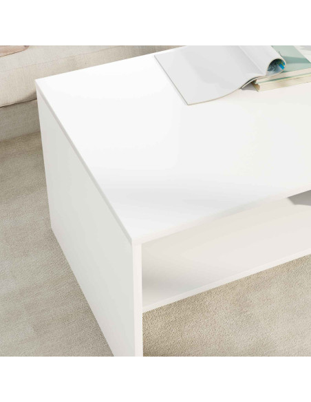 Tavolino da salotto Bianco 100 x 50 x 40 cm Legno multistrato