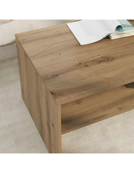 Tavolino da salotto Rovere artigianale 100 x 50 x 40 cm