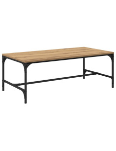 Tavolino da salotto Rovere artigianale 100 x 50 x 35 cm 2