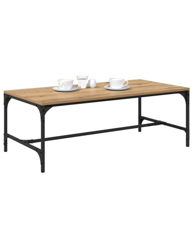 Tavolino da salotto Rovere artigianale 100 x 50 x 35 cm