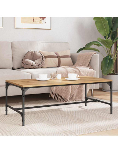 Tavolino da salotto Rovere artigianale 100 x 50 x 35 cm