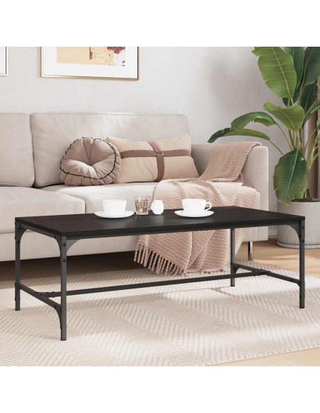 Tavolino da salotto Rovere Nero 100 x 50 x 35 cm