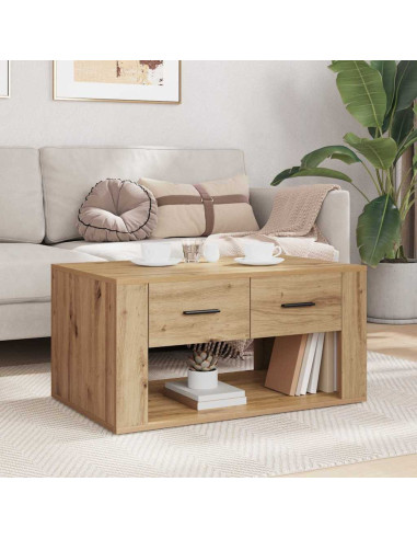 Tavolino da salotto Rovere artigianale 80 x 50 x 40 cm