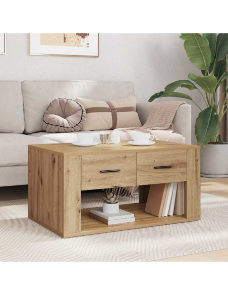 Tavolino da salotto Rovere artigianale 80 x 50 x 40 cm