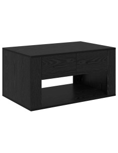 Tavolino da salotto con cassetto Rovere Nero 80 x 50 x 40 cm 2