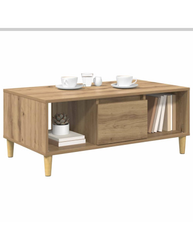 Tavolino da salotto Rovere artigianale 90 x 50 x 26.5 cm