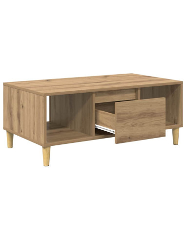 Tavolino da salotto Rovere artigianale 90 x 50 x 26.5 cm