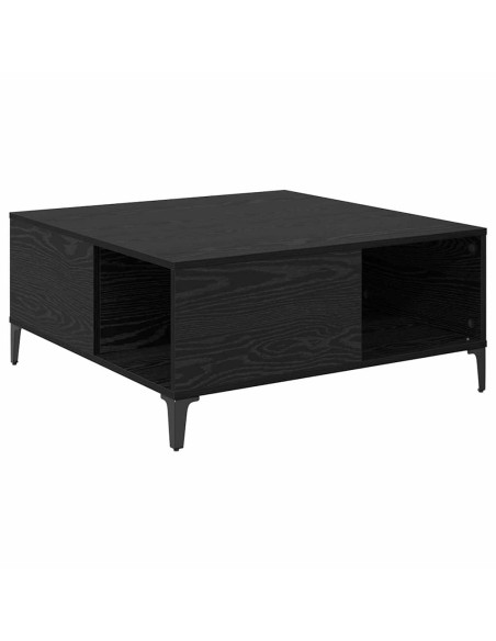 Tavolino da salotto Rovere Nero 80 x 80 x 36,5 cm