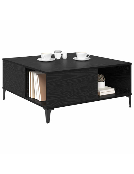 Tavolino da salotto Rovere Nero 80 x 80 x 36,5 cm