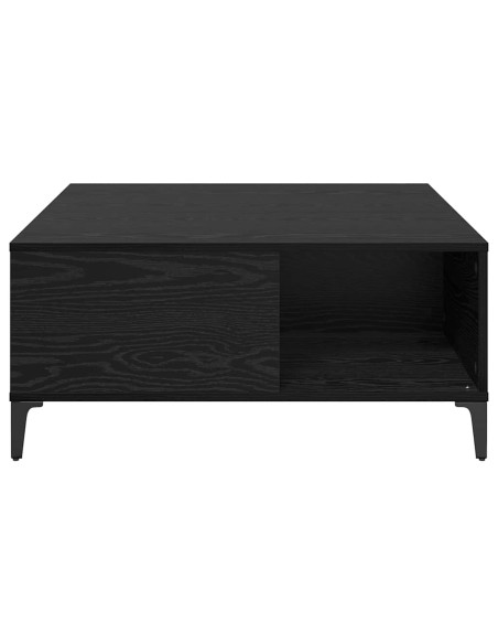 Tavolino da salotto Rovere Nero 80 x 80 x 36,5 cm