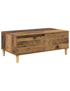 Tavolino da salotto con cassetto Legno vecchio 90 x 50 x 35 cm 2