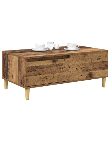 Tavolino da salotto con cassetto Legno vecchio 90 x 50 x 35 cm