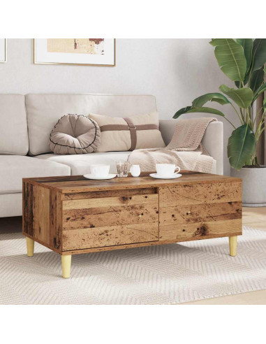 Tavolino da salotto con cassetto Legno vecchio 90 x 50 x 35 cm