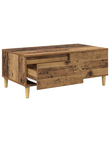 Tavolino da salotto con cassetto Legno vecchio 90 x 50 x 35 cm