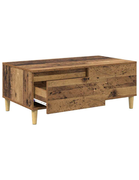 Tavolino da salotto con cassetto Legno vecchio 90 x 50 x 35 cm