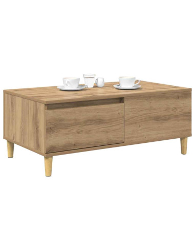 Tavolino da salotto Rovere artigianale 90 x 50 x 35 cm