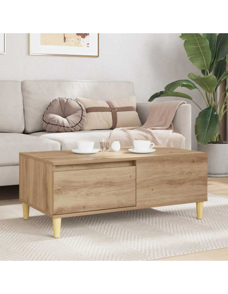 Tavolino da salotto Rovere artigianale 90 x 50 x 35 cm