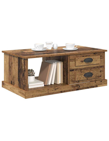 Tavolino da salotto con cassetto Legno vecchio 90 x 50 x 35 cm