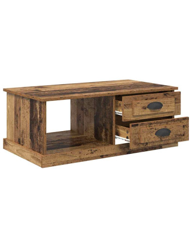 Tavolino da salotto con cassetto Legno vecchio 90 x 50 x 35 cm