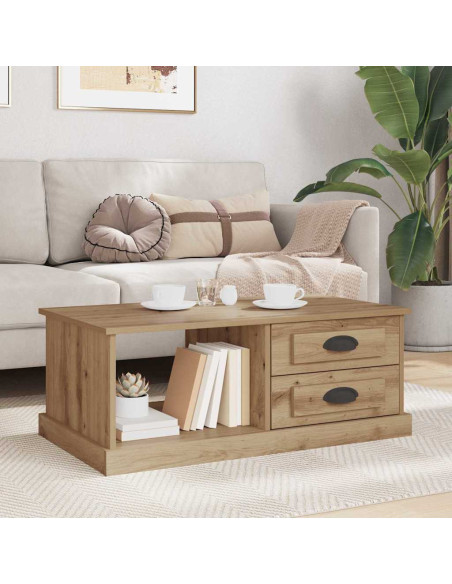 Tavolino da salotto Rovere artigianale 90 x 50 x 35 cm