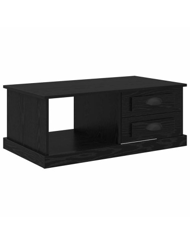 Tavolino da salotto con cassetto Rovere Nero 90 x 50 x 35 cm