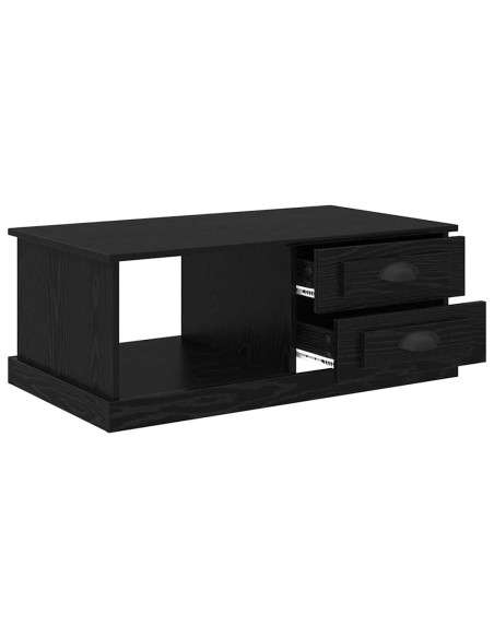 Tavolino da salotto con cassetto Rovere Nero 90 x 50 x 35 cm