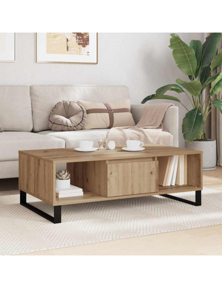 Tavolino da salotto Rovere artigianale 104 x 60 x 35 cm