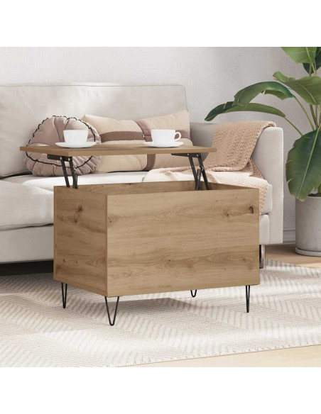 Tavolino da salotto Rovere artigianale 60 x 44,5 x 45 cm