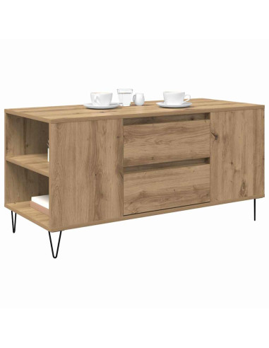 Tavolino da salotto Rovere artigianale 102 x 44,5 x 50 cm