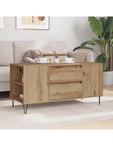 Tavolino da salotto Rovere artigianale 102 x 44,5 x 50 cm