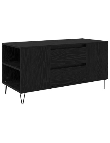 Tavolino da salotto con cassetto Rovere Nero 102 x 44,5 x 50 cm