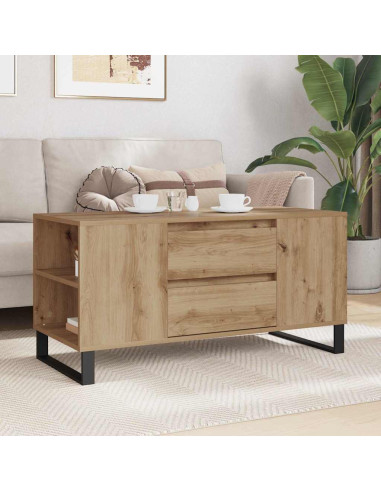 Tavolino da salotto Rovere artigianale 102 x 44,5 x 50 cm