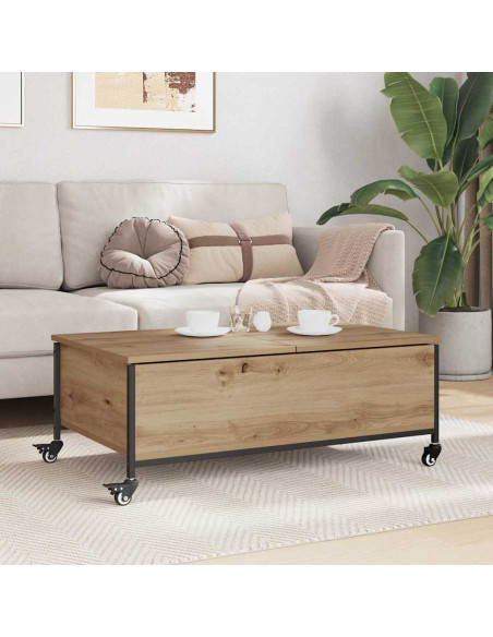 Tavolino da salotto Rovere artigianale 91 x 55 x 32 cm