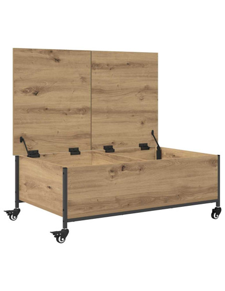 Tavolino da salotto Rovere artigianale 91 x 55 x 32 cm