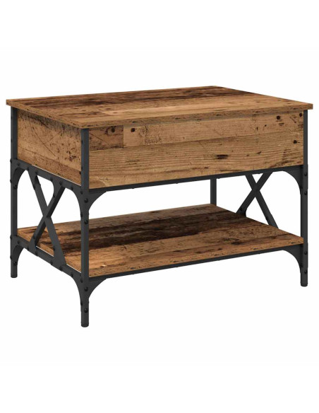 Tavolino da salotto Legno vecchio 70x50x50cm Legno multistrato