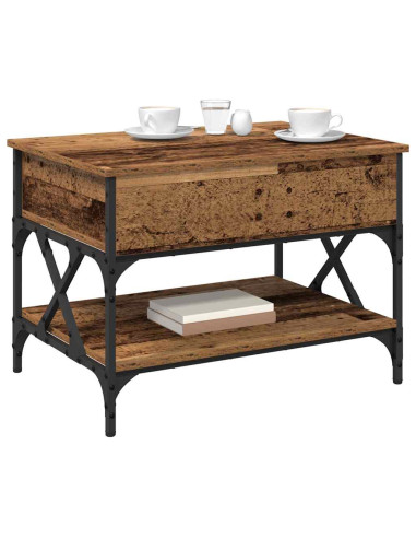 Tavolino da salotto Legno vecchio 70x50x50cm Legno multistrato