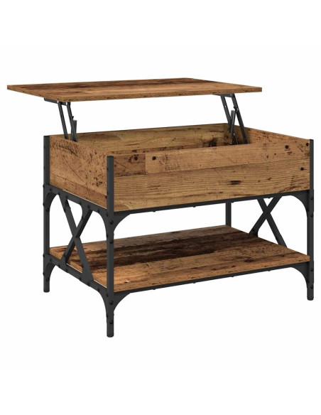 Tavolino da salotto Legno vecchio 70x50x50cm Legno multistrato
