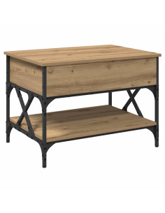 Tavolino da salotto Rovere artigianale 70x50x50cm 2