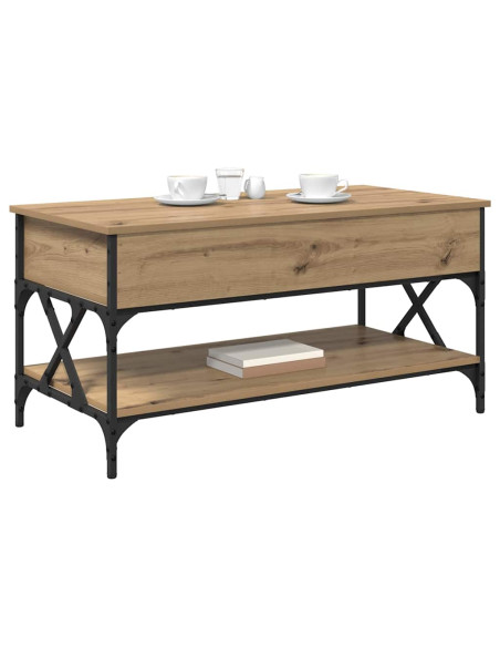 Tavolino da salotto Rovere artigianale 100 x 50 x 50 cm