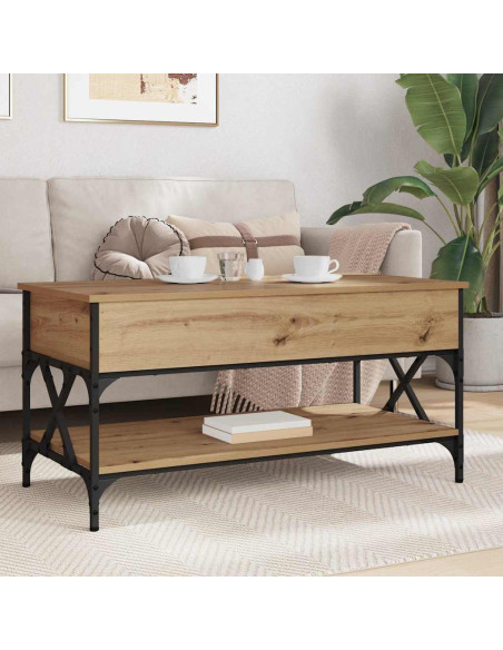 Tavolino da salotto Rovere artigianale 100 x 50 x 50 cm