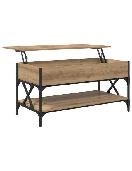 Tavolino da salotto Rovere artigianale 100 x 50 x 50 cm