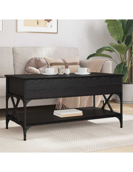 Tavolino da salotto Rovere Nero 100 x 50 x 50 cm