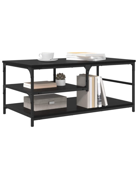 Tavolino da salotto Rovere Nero 90 x 49 x 40 cm