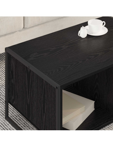 Tavolino da salotto Rovere Nero 80 x 50 x 40 cm