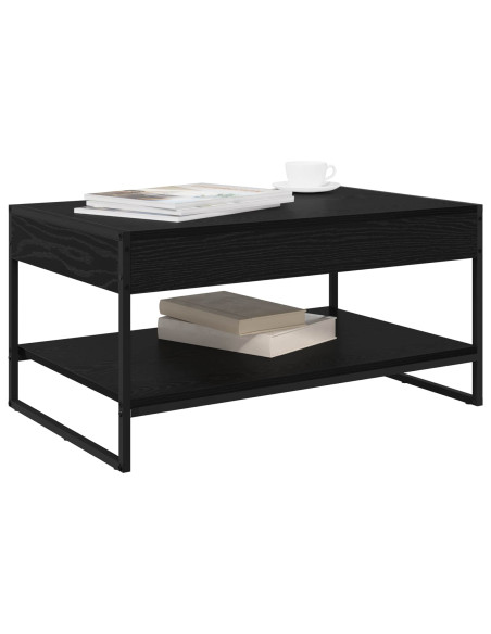 Tavolino da salotto Rovere Nero 80 x 50 x 40 cm