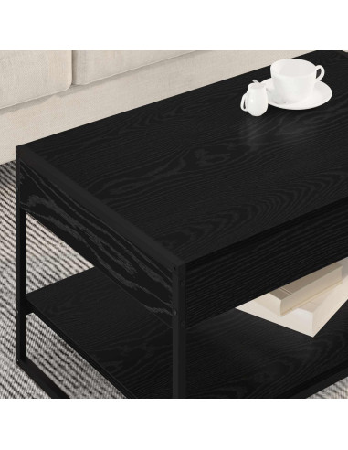 Tavolino da salotto Rovere Nero 80 x 50 x 40 cm