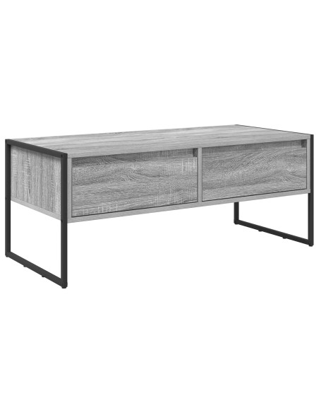 Tavolino da salotto con cassetto Grigio Sonoma 100 x 46 x 40 cm