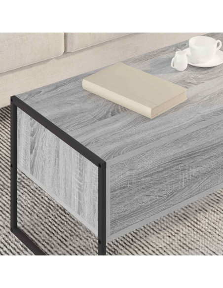 Tavolino da salotto con cassetto Grigio Sonoma 100 x 46 x 40 cm