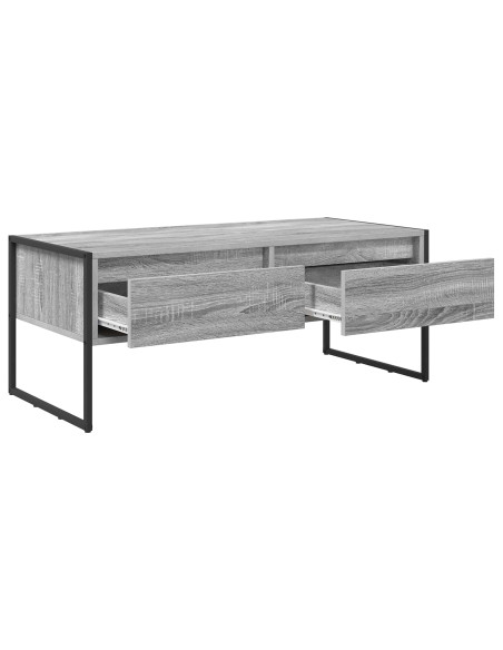 Tavolino da salotto con cassetto Grigio Sonoma 100 x 46 x 40 cm